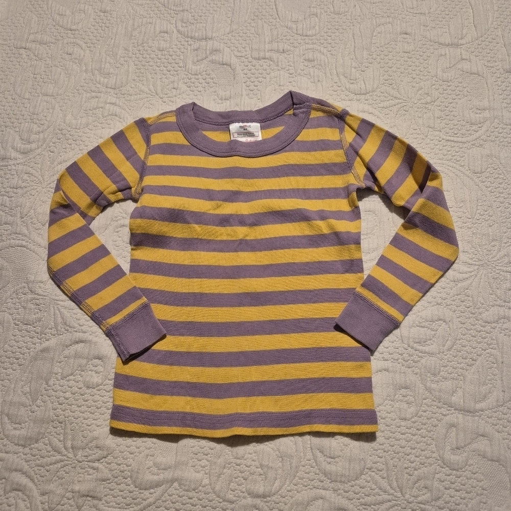 Hanna Andersson pajama top size 100 or US 4 GUC purple yellow